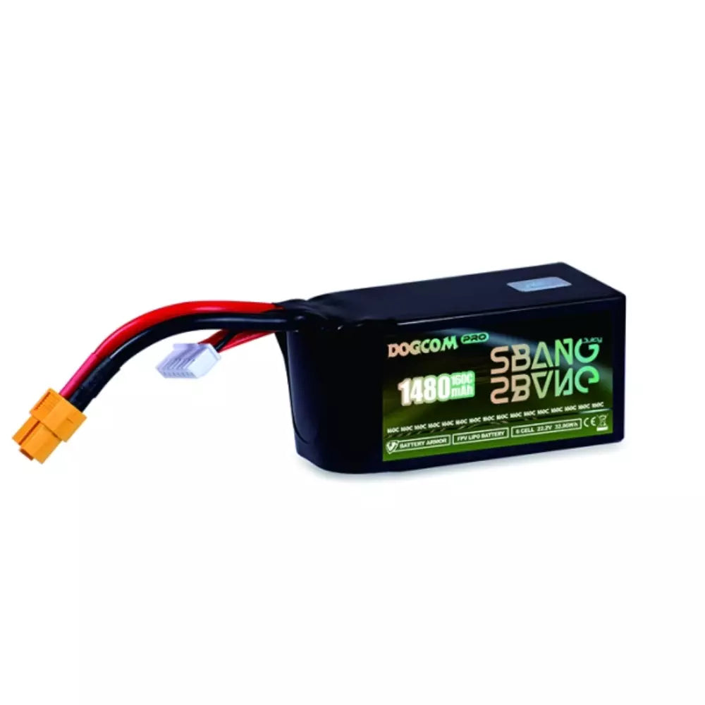 DOGCOM SBANG Version 1480mAh 6s 22.2V 160C LiPo Battery - XT60