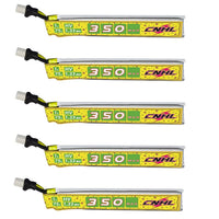 CNHL Pizza Series 350mAh 3.8V 1S 75C Lipo Battery with BT2.0 Connector (5 Packs)