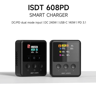 ISDT 608PD DC 240W 10A Lipo 1-6S USB-C Universal Pocket Charger