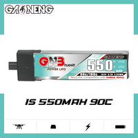 Gaoneng GNB 1S 550MAH 90C 3.7V Li-Po Battery for Whoop Micro - A30 Plastic Head