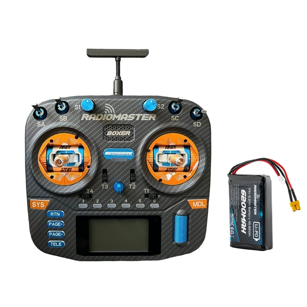 RadioMaster TX16S MKII MAX AG01 Pyrodrone Edition - Carbon Face Plate
