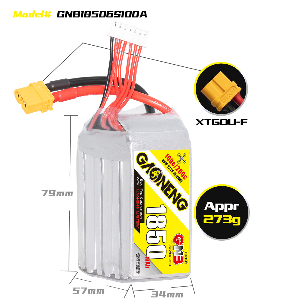 Gaoneng GNB 380mah 1S 3.8V HV 90c LiPo Battery - PH2.0