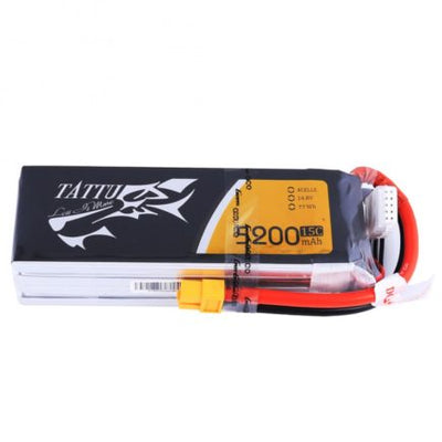Tattu 5200mAh 14.8V 35C 4S1P Lipo Battery Pack with XT60 Plug