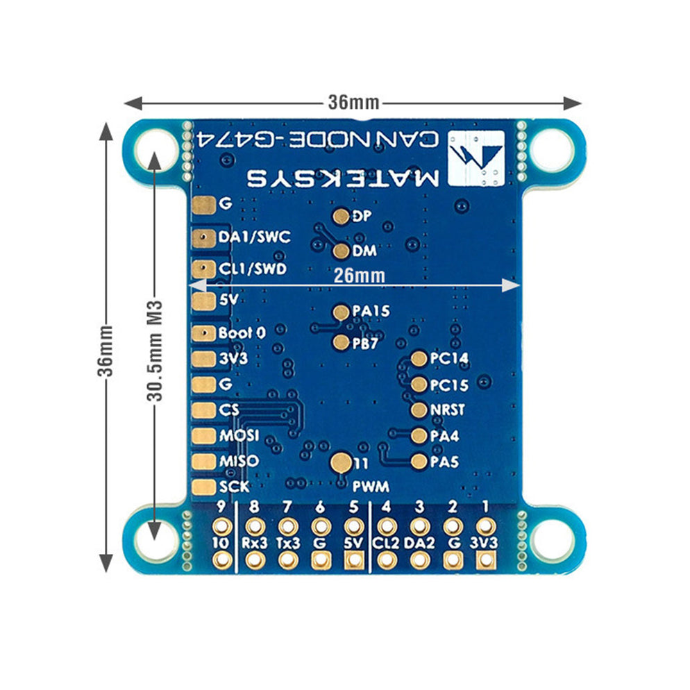 Matek AP Periph CAN Node CAN-G474 — Pyrodrone