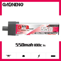Gaoneng GNB 1S 550MAH 100C 3.8V HV Li-Po Battery for Whoop Micro - GNB27 Plastic Head