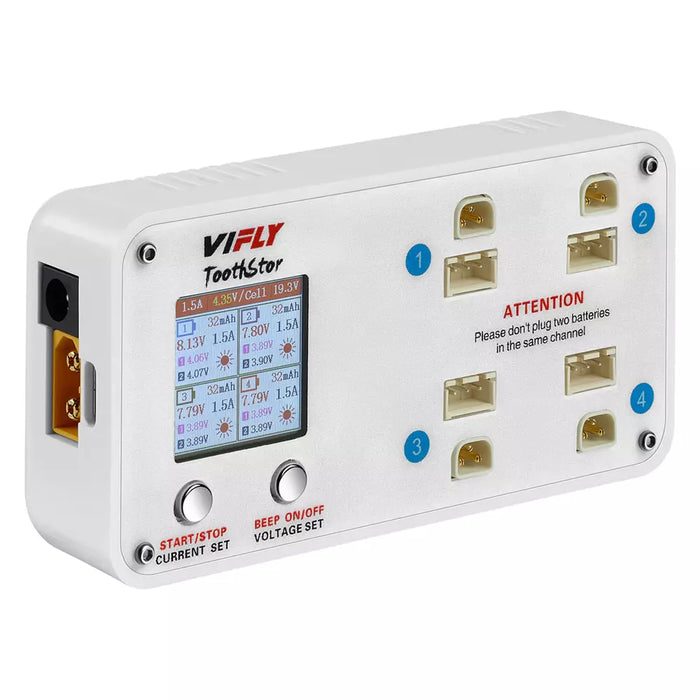 ViFly ToothStor - 4 Port 2S Balance Charger with Storage Mode