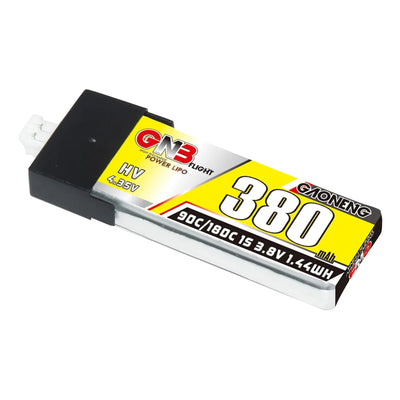 Gaoneng GNB 1S 380MAH 90C 3.8V HV Li-Po Battery for Whoop Micro - PH2.0 Plastic Head