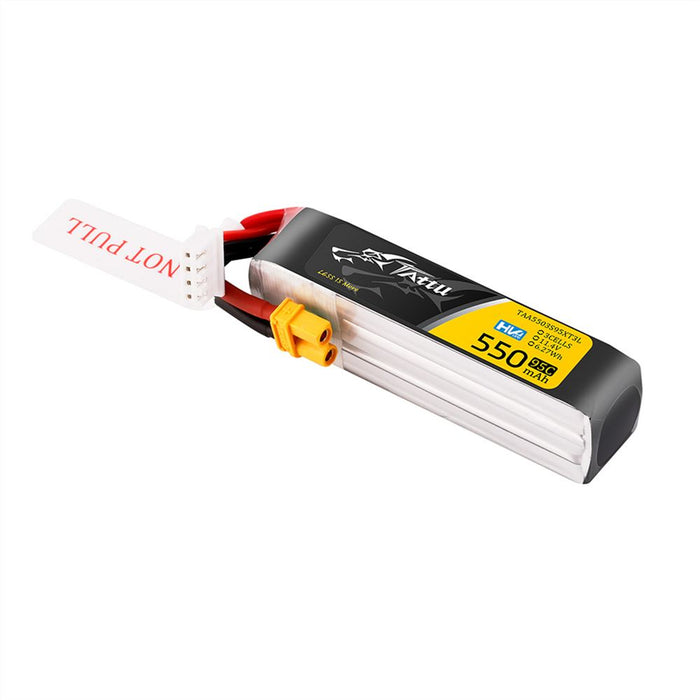 Tattu R-line 550mAh 3S 11.4V HV 95C Lipo Battery Long Pack - XT30