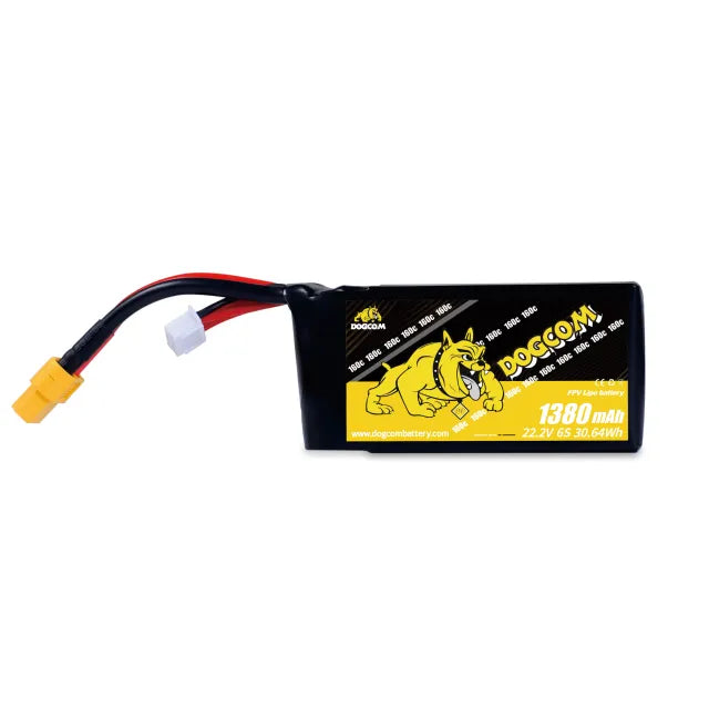DOGCOM 1380mAh 6s 22.2V 160C LiPo Battery - XT60