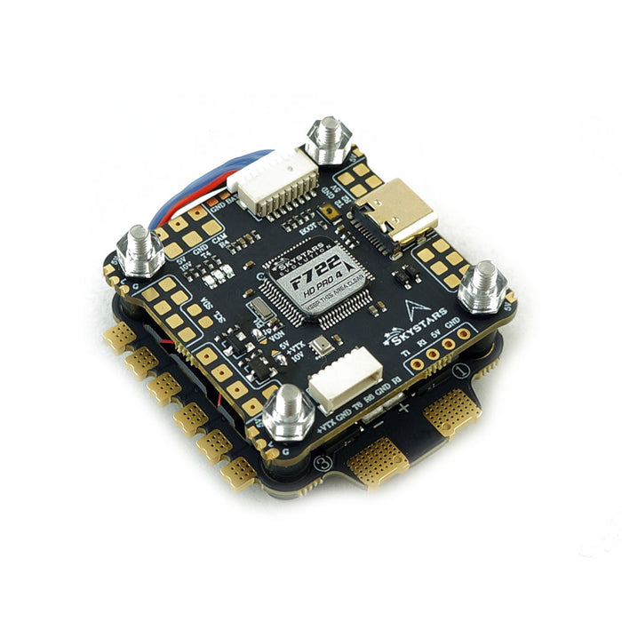 Skystars F7HD Stack F722HD Pro 4 Flight Controller & KM65A AM32 F4 128KHz 65A 4in1 ESC - 30 x 30mm