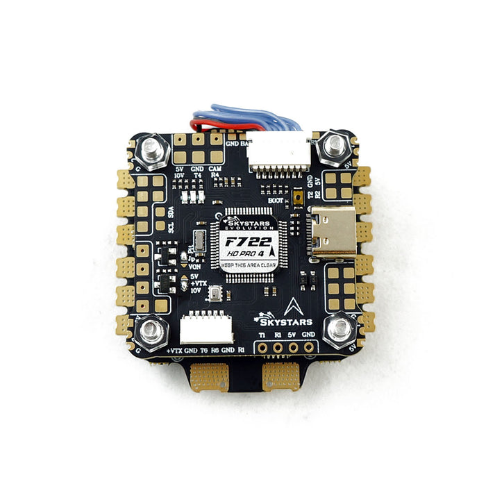 Skystars F7HD Stack F722HD Pro 4 Flight Controller & KM65A AM32 F4 128KHz 65A 4in1 ESC - 30 x 30mm