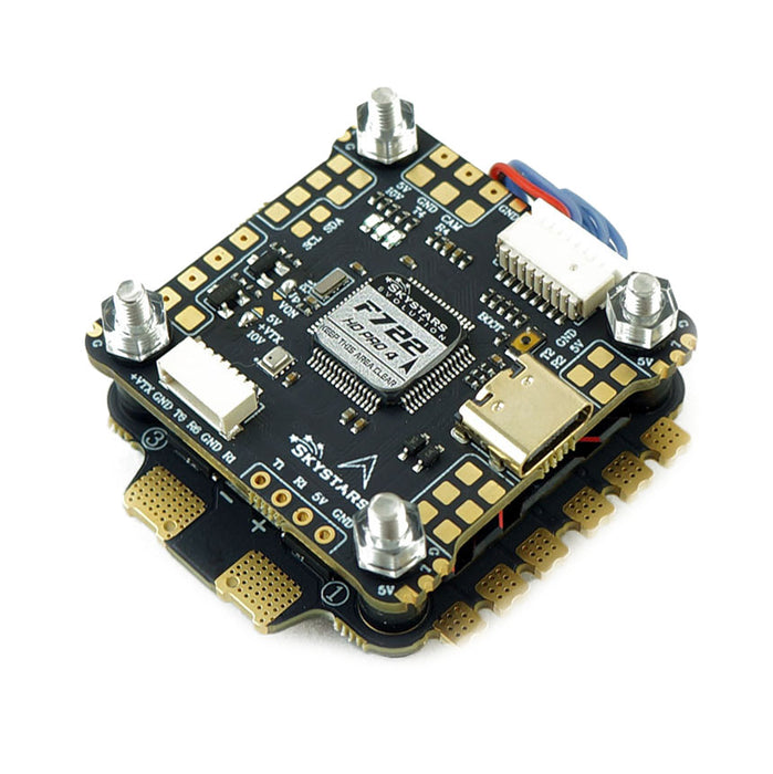 Skystars F7HD Stack F722HD Pro 4 Flight Controller & KM65A AM32 F4 128KHz 65A 4in1 ESC - 30 x 30mm