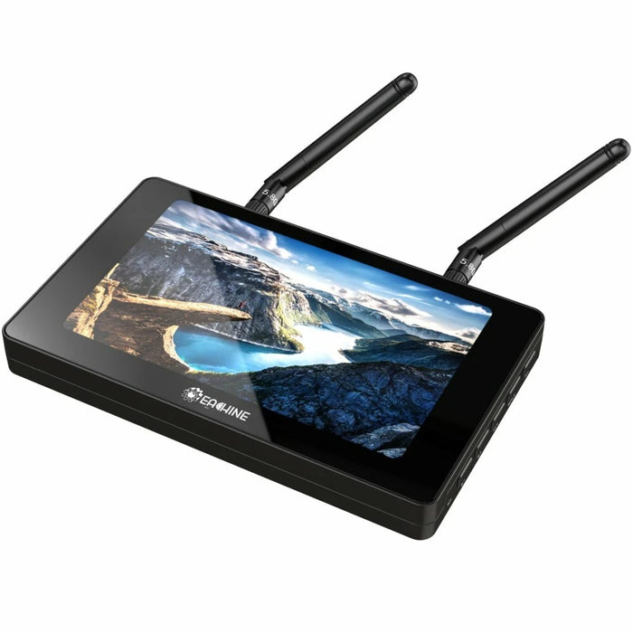 Eachine Moneagle 5 Inch FPV Monitor IPS 1000Lux 800x480 5.8GHz 40CH Diversity DVR 360° Full View HD Display 4000mAh