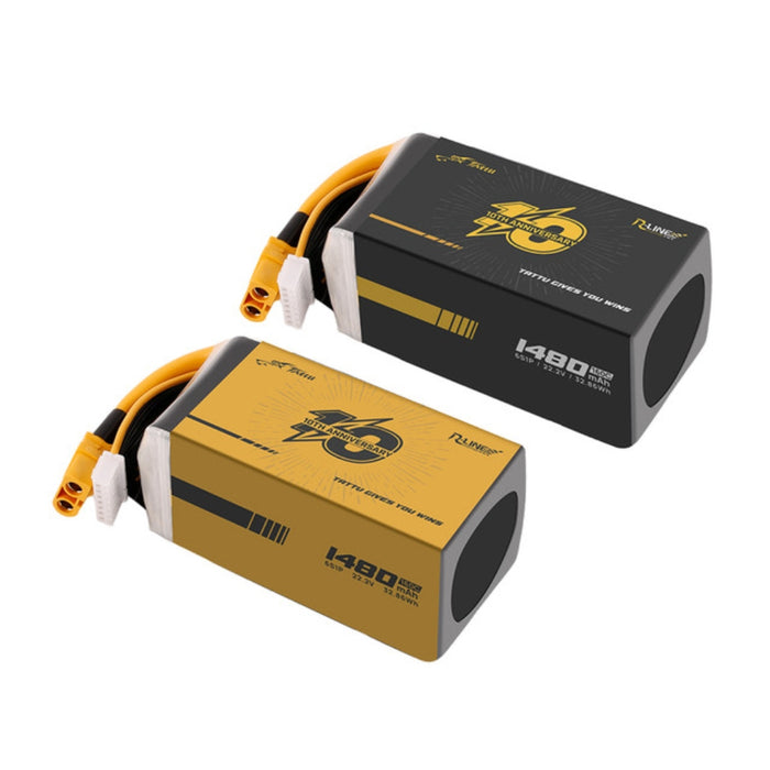Tattu R-Line Version 6.0 1480mAh 22.2V 160C 6S1P Lipo Battery Limited Edition - XT60