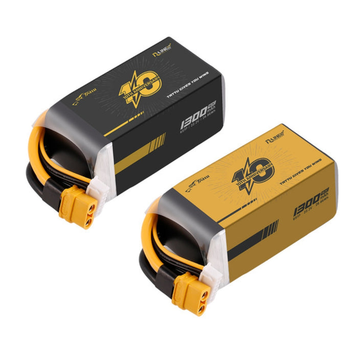 Tattu R-Line Version 6.0 1300mAh 22.2V 160C 6S1P Lipo Battery Limited Edition - XT60