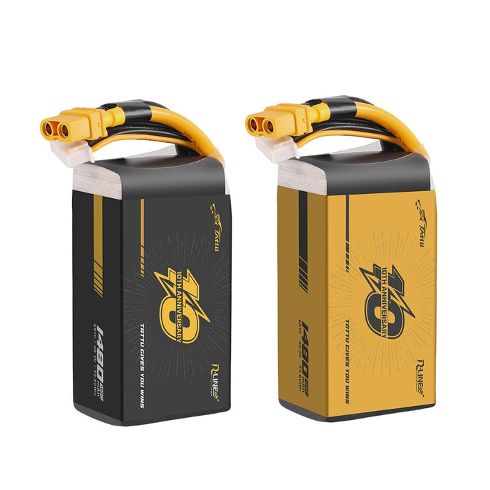 Tattu R-Line Version 6.0 1480mAh 22.2V 160C 6S1P Lipo Battery Limited Edition - XT60