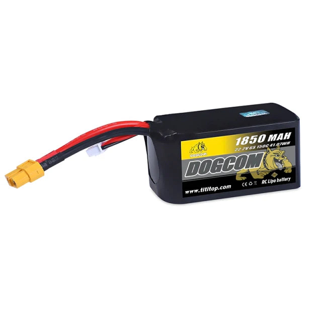 DOGCOM 1850mAh 6s 22.2V 150C LiPo Battery - XT60