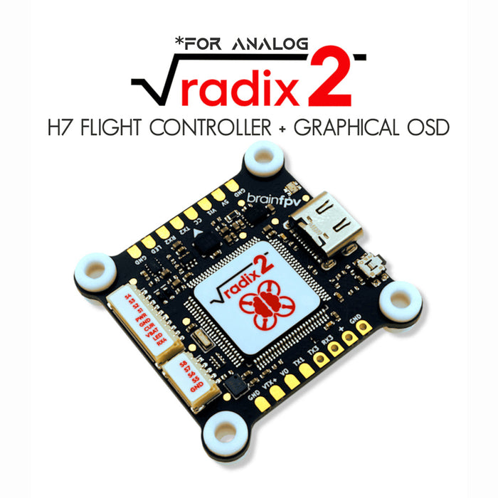 RADIX 2 H7 Flight Controller Rev 2.0 with Full Graphic OSD for Analog FPV - 30*30mm