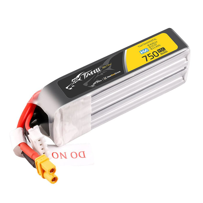 Tattu R-line 750mAh 4S 15.2V HV 95C Lipo Battery Long Pack - XT30