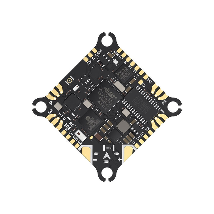 GEPRC TAKER F411 AIO Flight Controller Built-in ELRS 2.4G Receiver and 1-2S 12A ESC - 25x25mm