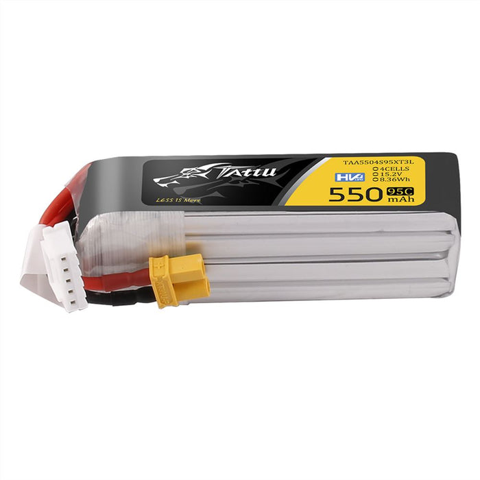 Tattu R-line 550mAh 4S 15.2V HV 95C Lipo Battery Long Pack - XT30