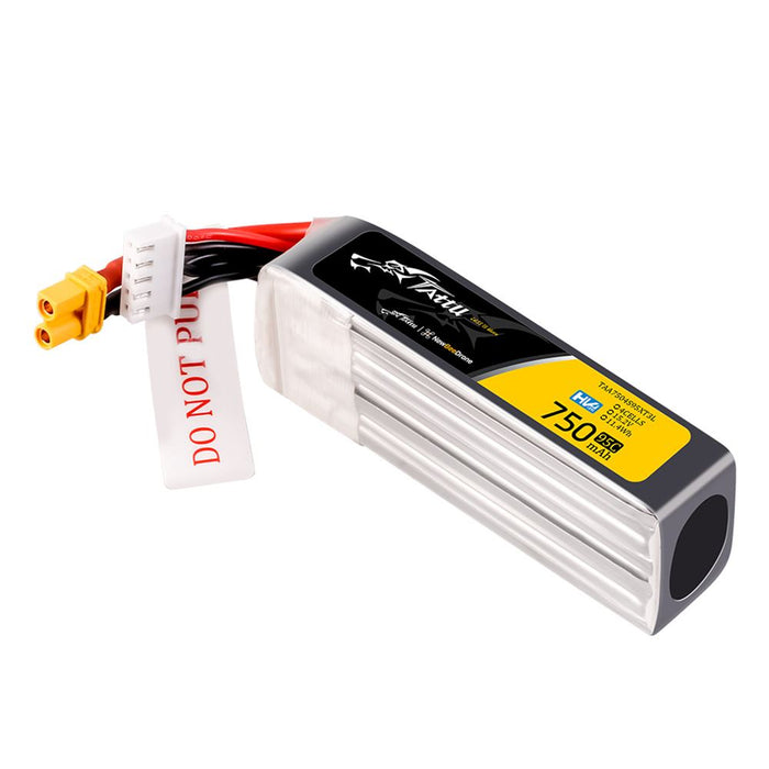 Tattu R-line 750mAh 4S 15.2V HV 95C Lipo Battery Long Pack - XT30