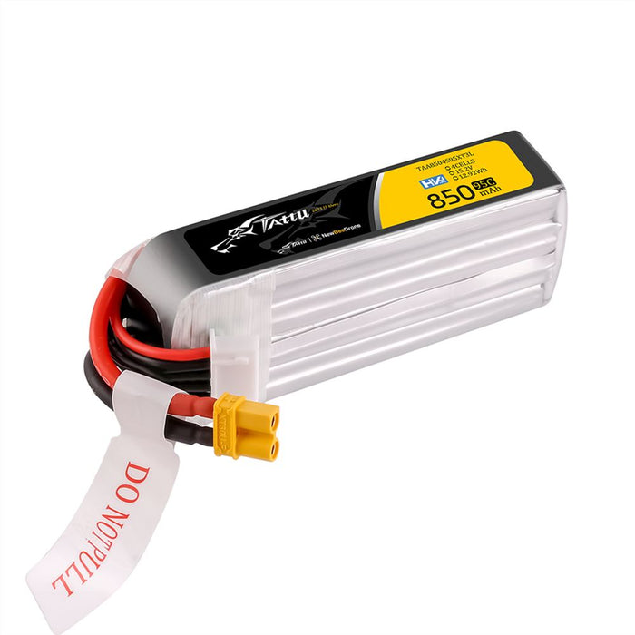 Tattu R-line 850mAh 4S 15.2V HV 95C Lipo Battery Long Pack - XT30