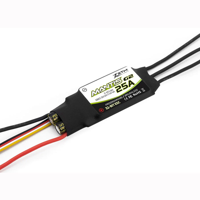 ZTW Mantis 25A SBEC G2 Brushless 32-Bit ESC for Airplane and Wing