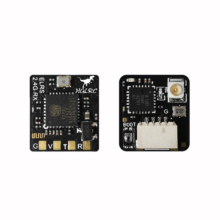 HGLRC ELRS 2.4GHz RX-T Receiver w/ T-Antennas