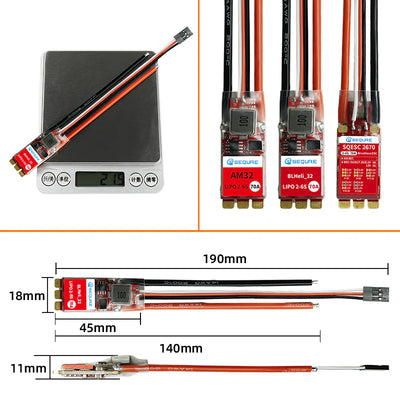 Sequre SQESC 2670 2-6S 70A AM32 ESC for X-Class/Cinelifter Drone Airplane RC Car