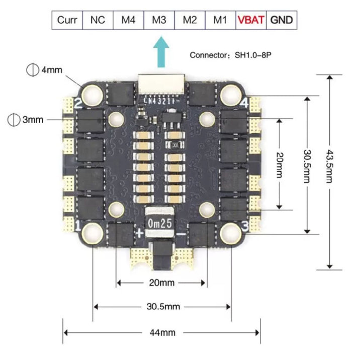 MicoAir 55A AM32 2-6S 4in1 ESC - 20X20mm / 30x30mm