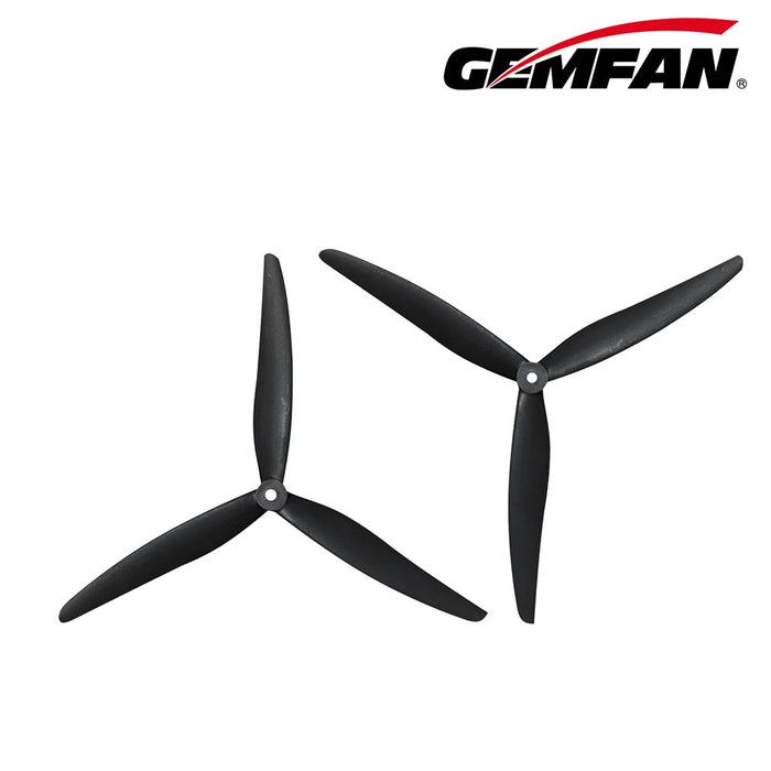 Gemfan 1170-3 11" Glass Fiber Nylon Tri-Blade Cinelifter & Macro Quad Propellers - Black (1CW+1CCW)