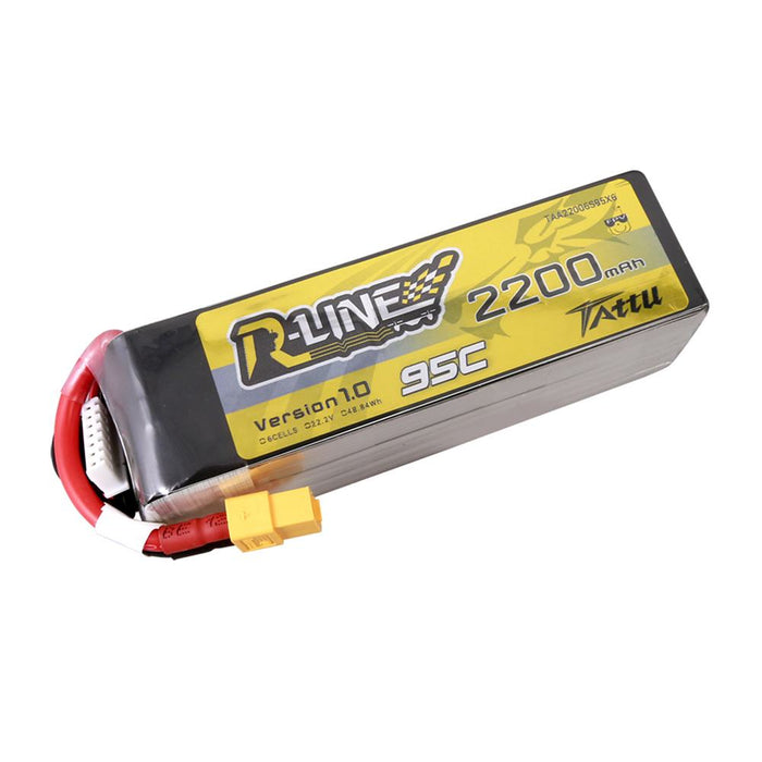 Tattu 2200mah 6S 95C 22.2V R-Line Lipo Battery for 7" Quads - XT60
