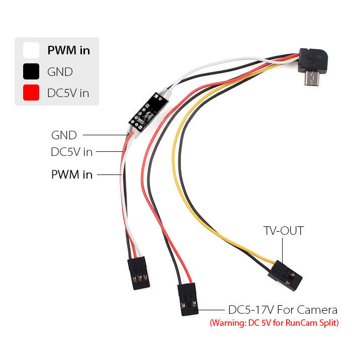 RunCam2/RunCam3/RunCam2 4k/RunCam Split Remote Cable