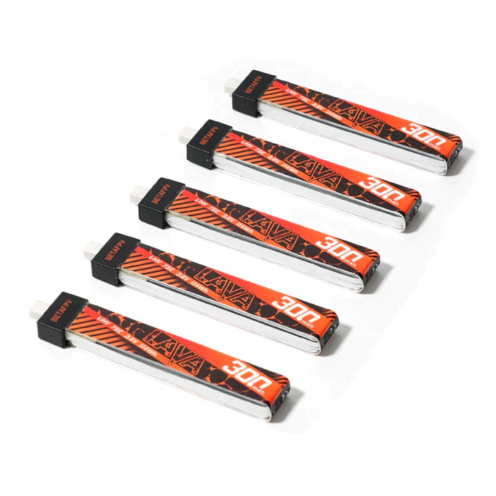 BETAFPV LAVA 1S 300mAh 75C BT2.0 Battery (5PCS)