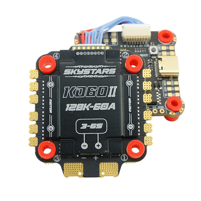 Skystars F7HD PRO5 Stack F722 Flight Controller and KO60 60A 128K Blheli-32 3-6S ESC - 30x30mm