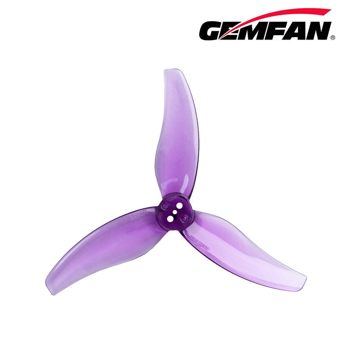 Gemfan Hurricane 3.5" 3630-3 PC Durable Tri-Blade Prop T-Mount 1.5mm (2CCW+2CW) - Choose Color