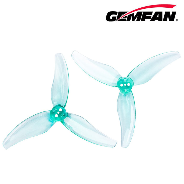 Gemfan Hurricane 3.5" 3630-3 PC Durable Tri-Blade Prop T-Mount 1.5mm (2CCW+2CW) - Choose Color
