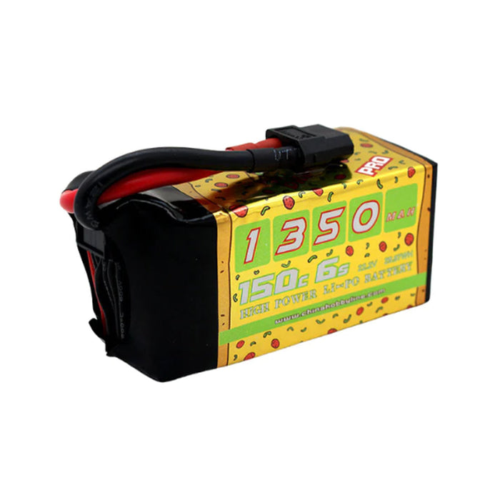 3-Pack CNHL 1350mAh 22.2V 6S 150C Pizza Series Lipo Battery - XT60