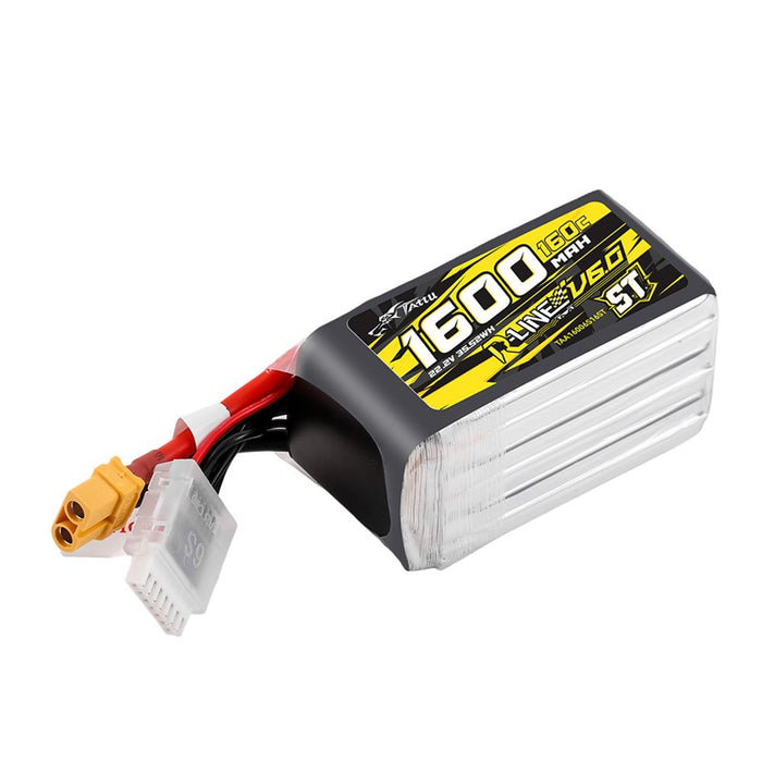 Tattu R-Line Version 6.0 1600mAh 6S 22.2V 160C ST Lipo Battery Pack - XT60