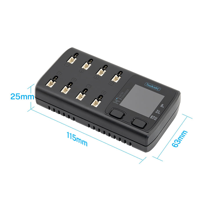 ToolkitRC H1 Octa 8x 1S PH2.0/BT2.0 Charger