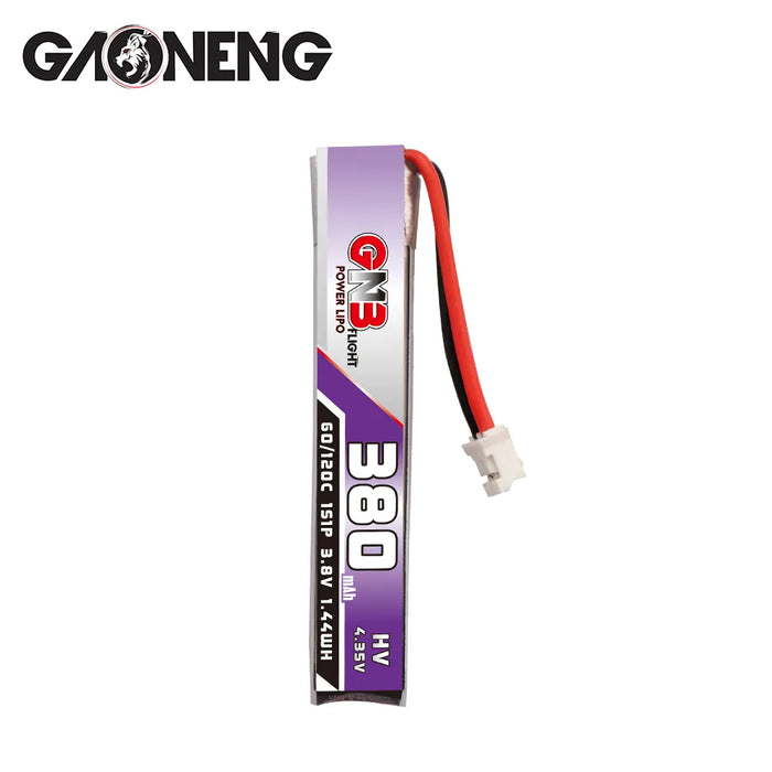 Gaoneng GNB 380mAh HV 3.8v 1S 60C - HV Lipo Whoop Cabled PH 2.0 Battery