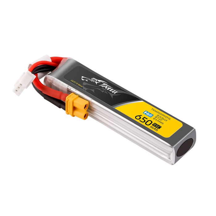 Tattu R-line 650mAh 2S 7.6V HV 95C Lipo Battery Long Pack - XT30