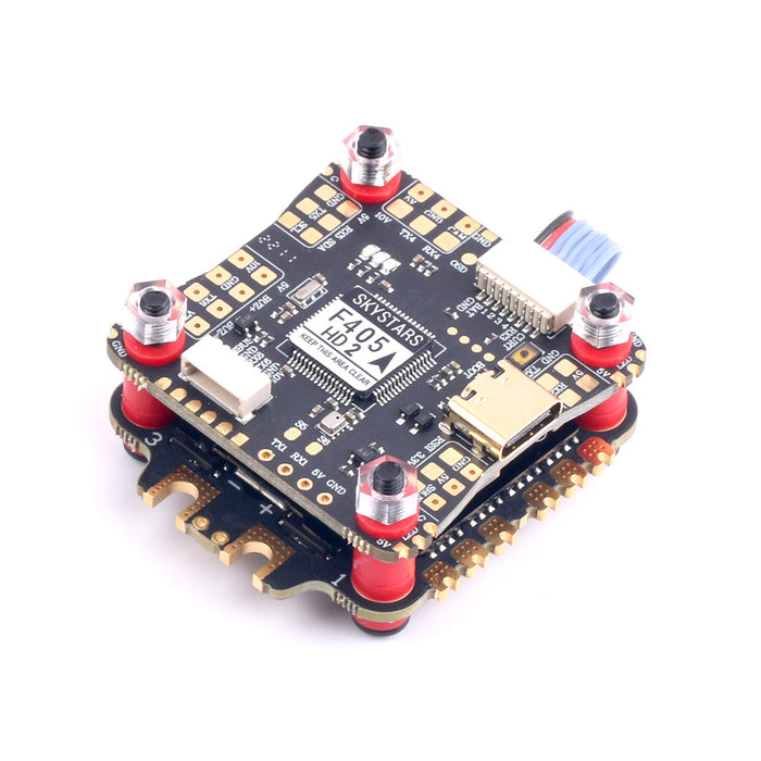 Skystars F4 F405 HD2 Flight Controller and 50A KO50 Blheli-S ESC Fly Tower Stack - 30x30mm