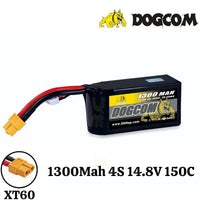DOGCOM 1300mAh 4S 14.8V 150C LiPo Battery - XT60