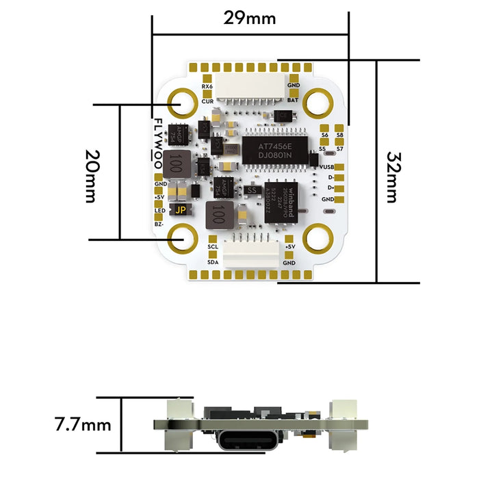 Flywoo Goku F722 Pro Mini V2 Flight Controller - 20x20mm