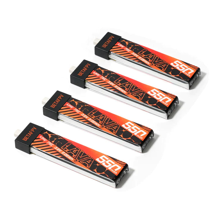 BETAFPV LAVA 1S 550mAh 75C BT2.0 Battery (4PCS)