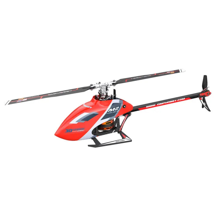 OMPHobby M2 EVO BNF 3D Flybarless Dual Brushless Motor Direct-Drive RC Helicopter - RED