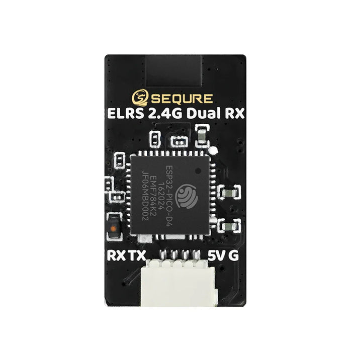 Sequre ELRS 2.4GHz Dual RX True Diversity Dual Antenna TCXO High Refresh Rate Low Latency Receiver w/ UFL Antennas