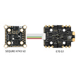 Sequre H743 V2 & E70 G1 4-8S Stack H743 V2 ICM42688P Flight Controller and 70A BL32 128K 4in1 ESC - 20x20mm